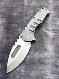 8.5''New CNC D2 Steel Blade Full T4C Titanium Handle  Pocket Camping Folding Knife VTF59T