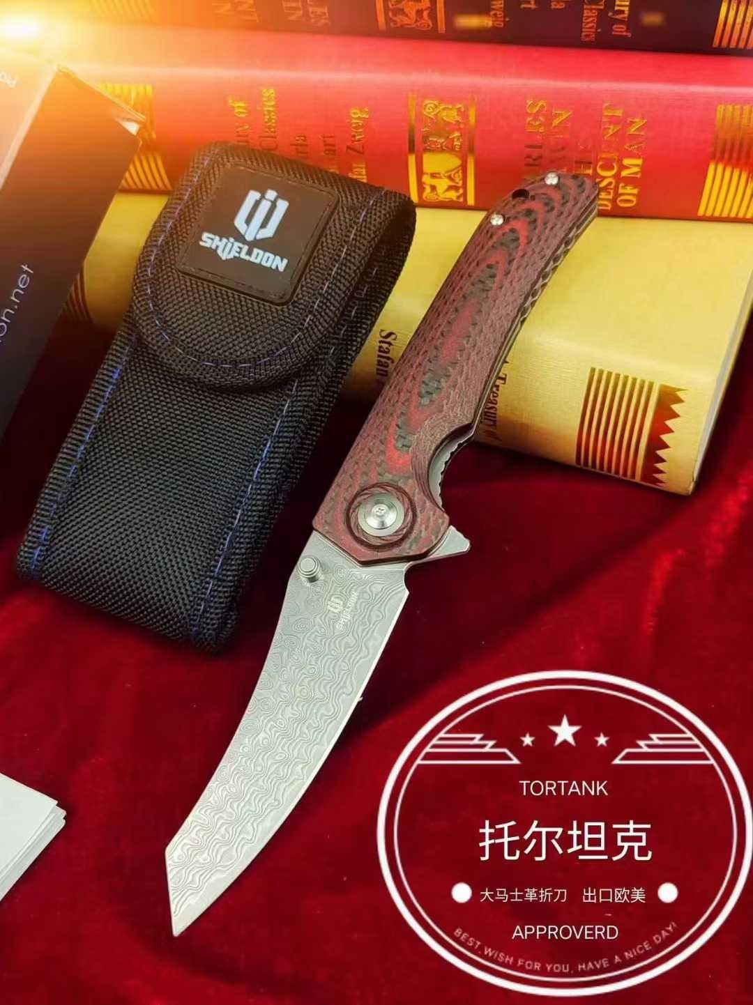 8.5'' New Folding Knife 9Cr18Markov Blade G10 Handle PocketKnife VTF202