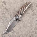 New CNC VG10 Steel Blade Full T4C Titanium Handle Pocket Camping Collection Folding Knife VTF25