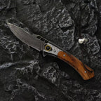New VG10 Damascus Blade Wood Handle Collection Folding Tool VTF182