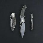 8.5'' New Manual Folding Tool UZI Steels Blade Ebony Handle Folding Tool VTF67