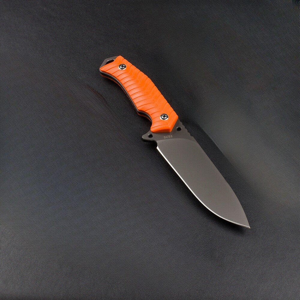 10'' New CNC DC53 Steel 5MM Blade G10 Handle Camping Knife VTH76