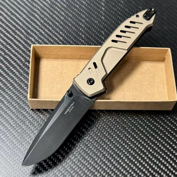 New N690 Blade Aluminum Handle Camping Pocket Folding EDC Knife VTF118