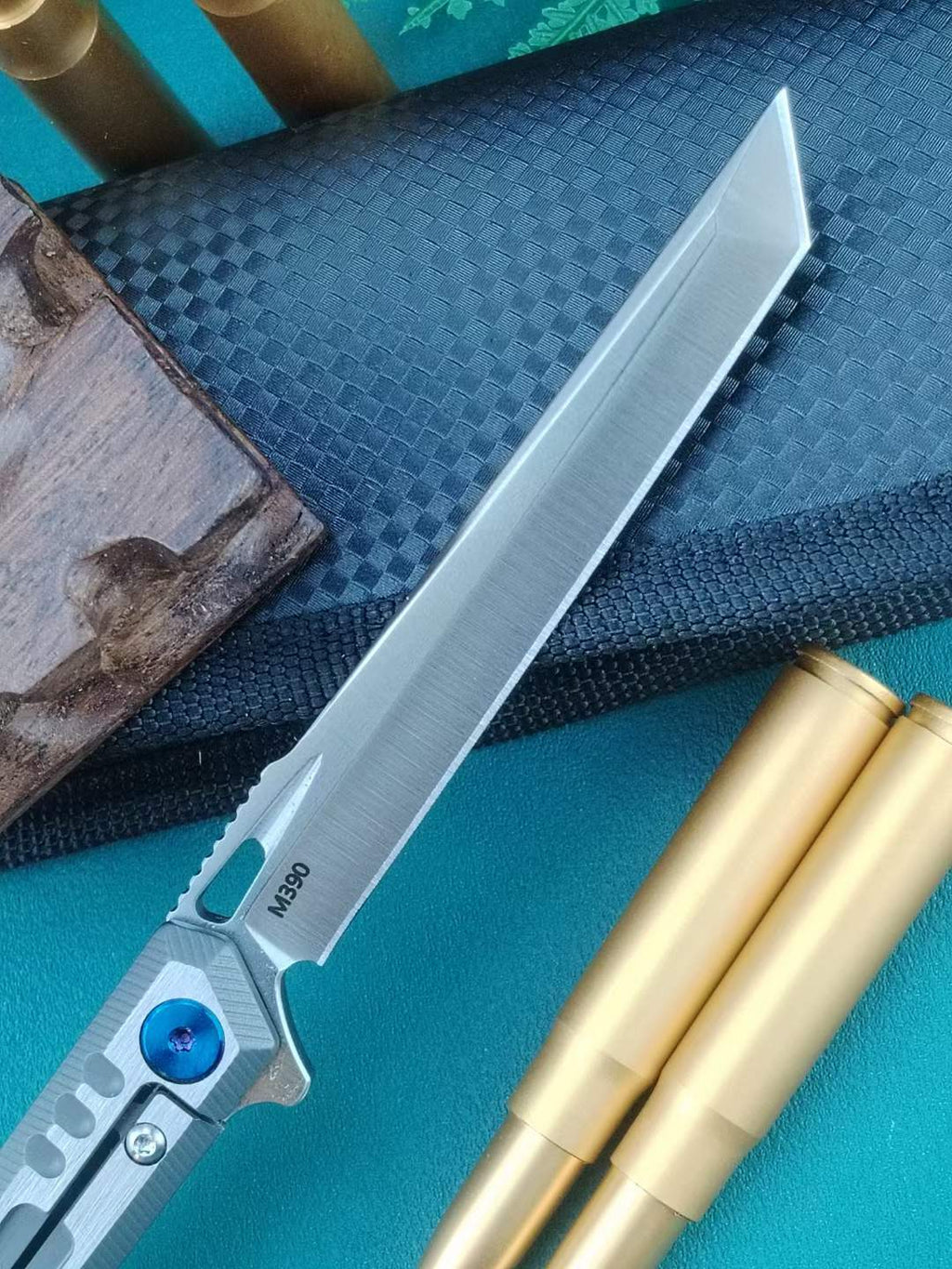 New M390 Blade Full T4C Titanium Handle Pocket Camping Collection Folding Knife VTF11