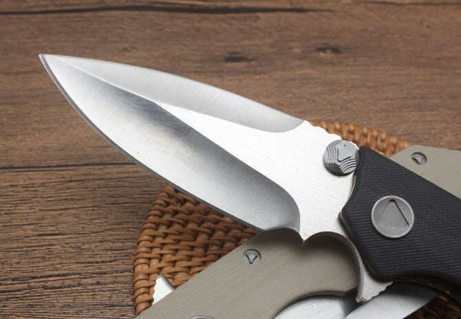 New Manual Folding Knife D2 Blade G10 Handle Pocket Camping Knife DF160