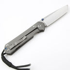 New CNC D2 Blade Sebenza 21 Style Full T4C Titanium Handle Pocket Camping Folding Tool DF187