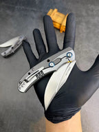 8.5'' New Folding Tool M390 Blade 420Z2 Steel Handle Camping Tool VTF48