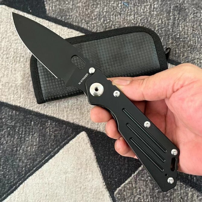 8''New CNC CPM154 Blade Full T4C Titanium Handle  Pocket Camping Folding Knife VTF36
