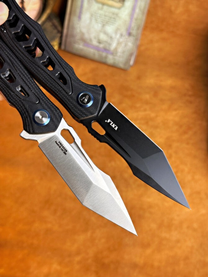 8'' New FoldingKnife 14C28N Blade G10 Handle EDC Knife VTF75