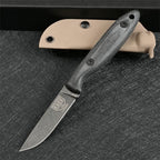 7'' New Stone Wash DC53 Fixed Blade Flax Handle camping Tool VTH54