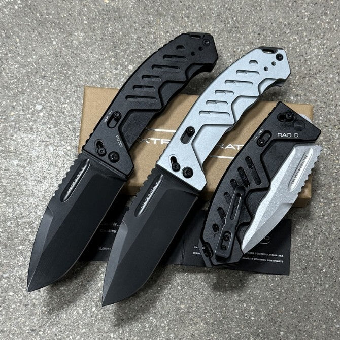 9'' New N690 Blade Aluminum Handle Climbing Camping Pocket Folding Knife VTF194