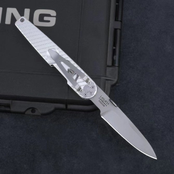 8'' New CNC N690 Steel Blade Aluminum Handle Camping Pocket Folding Knife VTF17