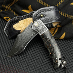 8'' New Folding Tool VG10 Damascus Blade Pocket Camping tTool VTF68