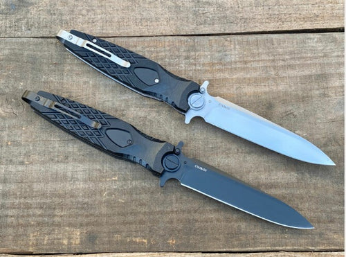 10" New Manual Folding Knife D2 Steel Blade G10 Handle Liner Lock Pocket knife