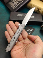 7''New Manual Folding Tool N690 Blade Aluminum Handle Campin Pocket Tool VTF31