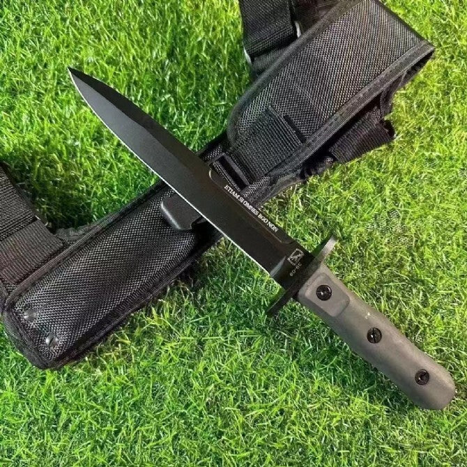 12'' New CNC 8CR13 Blade FORPRENE Handle Survival Hunting Tactics Knife VTH14