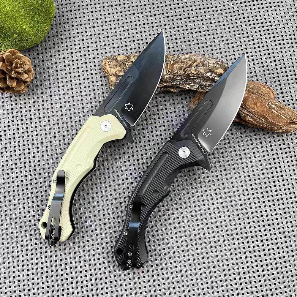 8.5'' New N690 Blade G10 Handle Folding Camping Knife VTF169