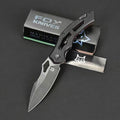 New N690 Steel Blade G10 Handle Folding Camping Knife VTF07