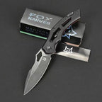 New N690 Steel Blade G10 Handle Folding Camping Tool VTF07