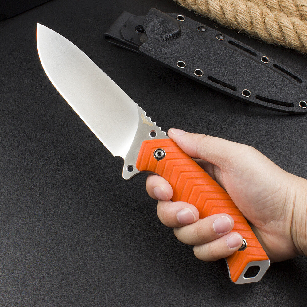 10'' New CNC DC53 Steel 5MM Blade G10 Handle Camping Knife VTH76