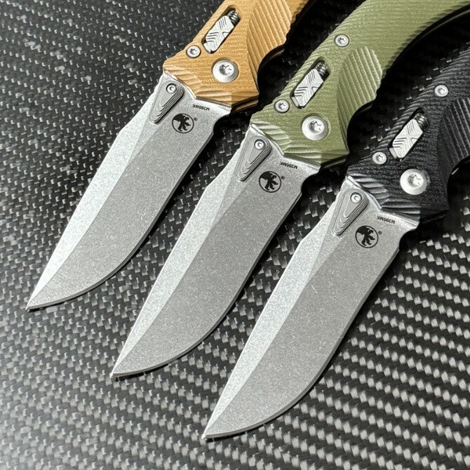 9''New StoneWash M390 Blade G10 Handle Pocket Folding Camping Knife VTF110G