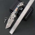 10"New CNC Large Z-Wear Steel Blade T4C Handle Folding Knife VTF24