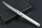 7.5'' New CNC D2 Steel Blade Full T4C Titanium Handle Pocket Camping Hiking Folding Tool DF43