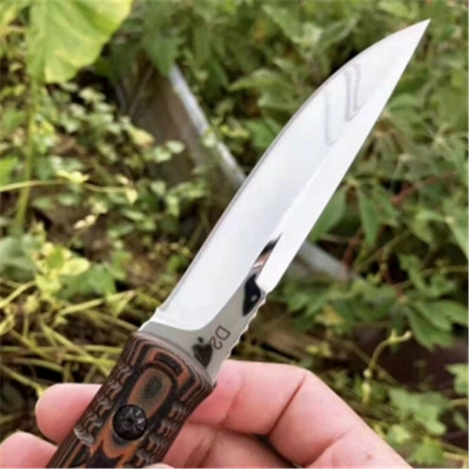 8''New D2 Steel Fixed Blade G10 Handle Camping Knife VTH192