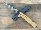10'' New 5MM Blade Aluminum Handle Lockback Camping Pocket Folding Tool VTF80