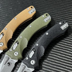 9''New StoneWash M390 Blade G10 Handle Pocket Folding Camping Tool VTF110G