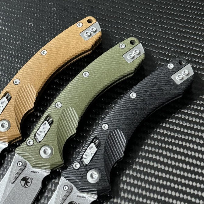 9''New StoneWash M390 Blade G10 Handle Pocket Folding Camping Knife VTF110G