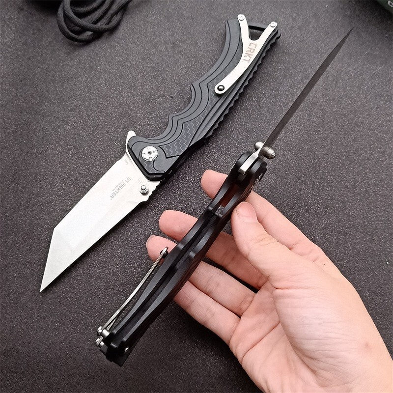 9'' New 8cr13mov Blade Fiber glass Handle Folding Camping Knife VT5225