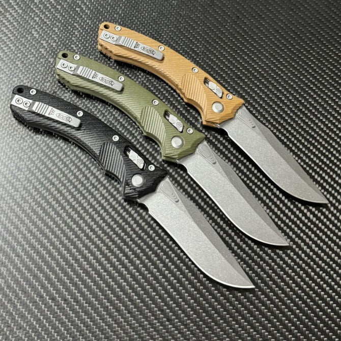 9''New StoneWash M390 Blade G10 Handle Pocket Folding Camping Knife VTF110G