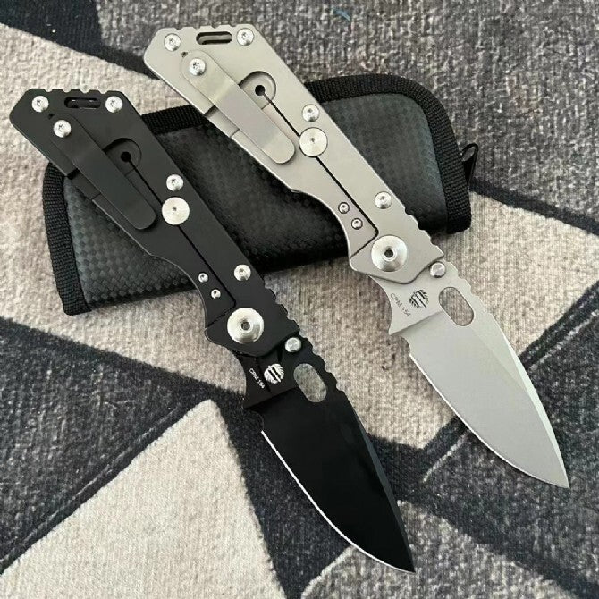 8''New CNC CPM154 Blade Full T4C Titanium Handle  Pocket Camping Folding Knife VTF36