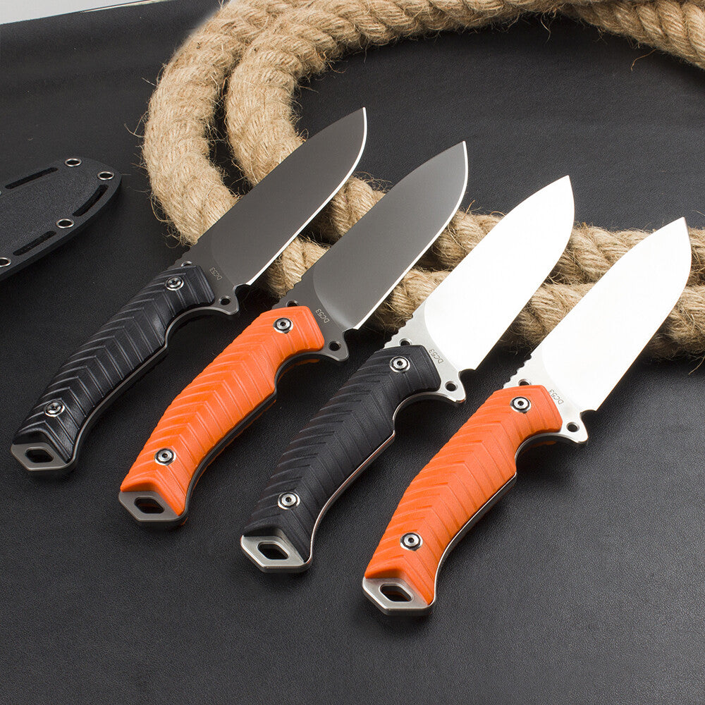 10'' New CNC DC53 Steel 5MM Blade G10 Handle Camping Knife VTH76