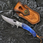 8'' New Fast Opening VG10 Damascus Blade Wood Handle Pocket Folding Tool VTF29