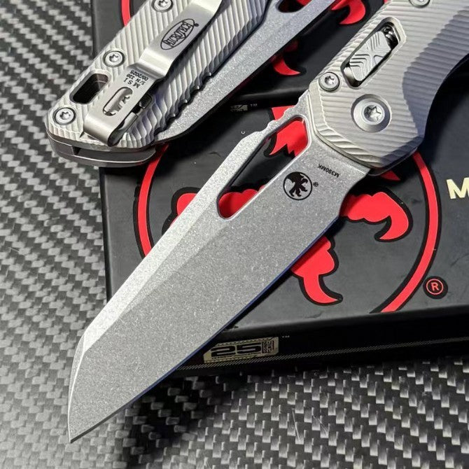 New Stone Wash M390 Steel Blade Full T4C Titanium Handle Pocket Survival Folding Knife VTF66T