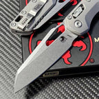 New Stone Wash M390 Steel Blade Full T4C Titanium Handle Pocket Survival Folding Tool VTF66T