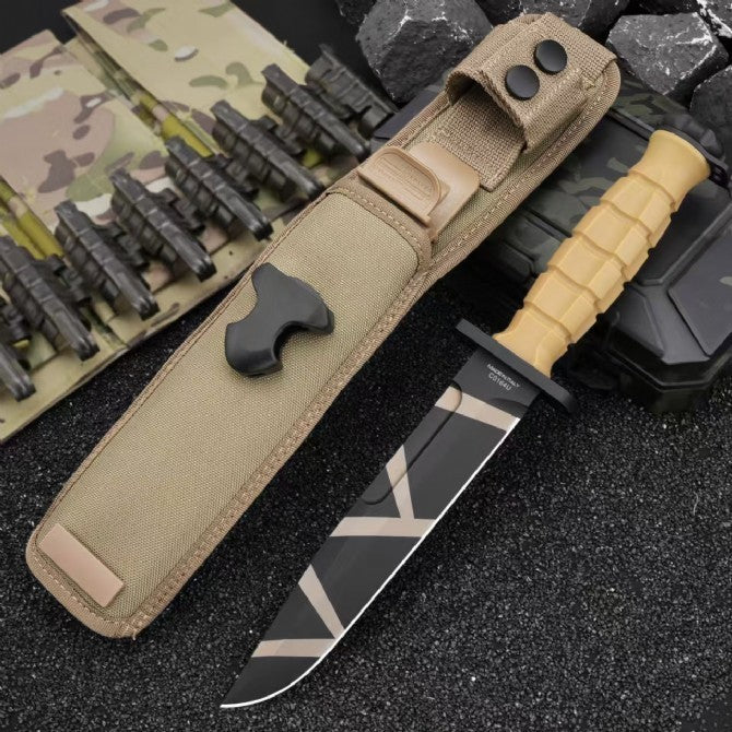 12'' New CNC N690 Steel Blade Nylon Handle Camping Knife VTH36N