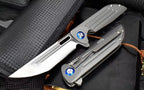 8'' New CNC M390 BladeFull T4C Titanium Handle  Folding Tool VTF92