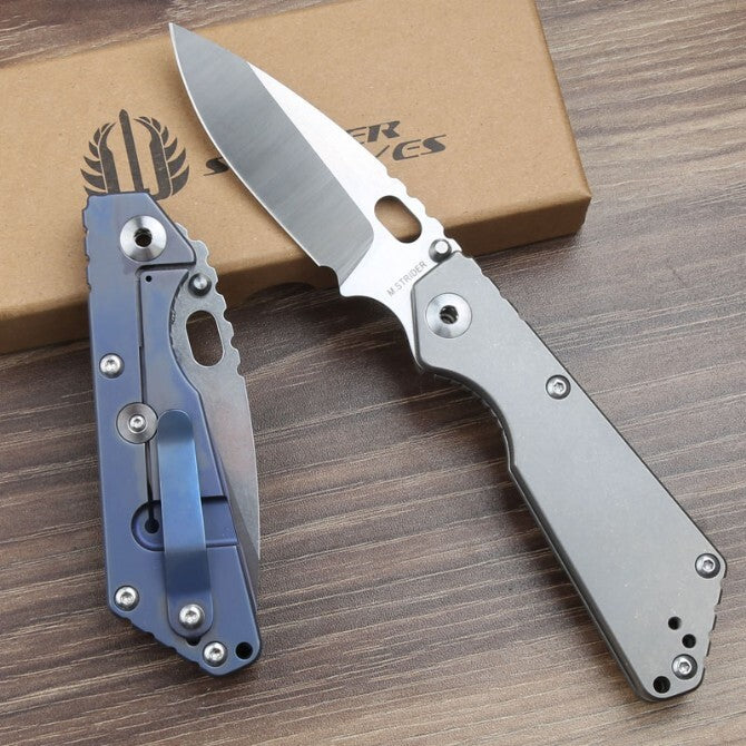 8'' New CNC CPM154 Blade Full T4C Titanium Handle Pocket Camping Folding Knife VTF54